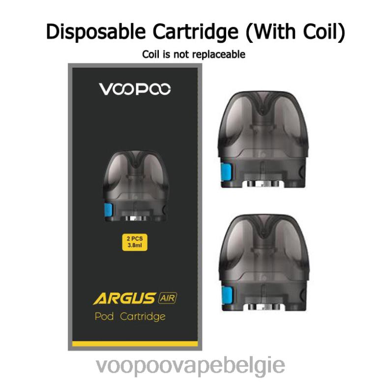 VOOPOO ARGUS AIR padcartridge (2 stuks) Pod met 08 ohm spoel 4N28V535 VOOPOO Vape Tank België