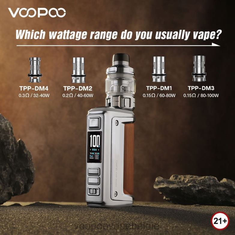 VOOPOO ARGUS GT II tankkit grafiet 4N28V1 VOOPOO Vape België