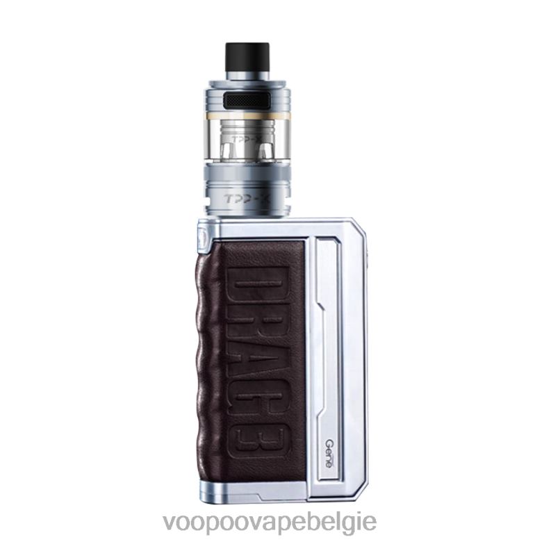 VOOPOO DRAG 3 TPP X box mod-kit zilver koffiebruin 4N28V269 VOOPOO Kopen België