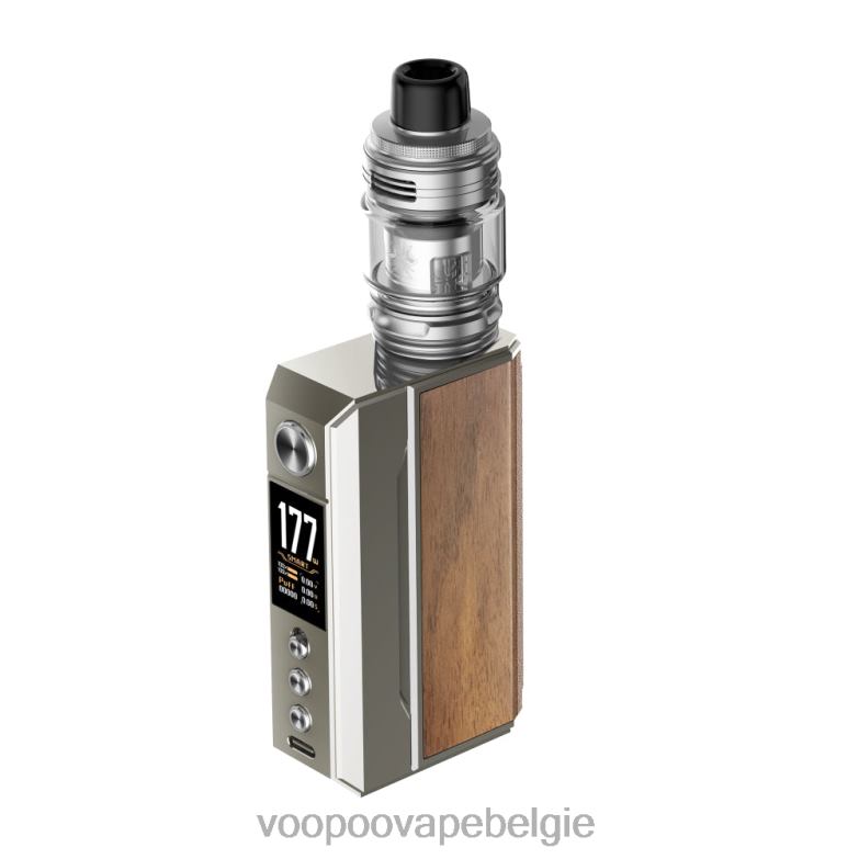 VOOPOO DRAG 4 uitrusting bleek goud+walnoot 4N28V163 VOOPOO Vape Brussel