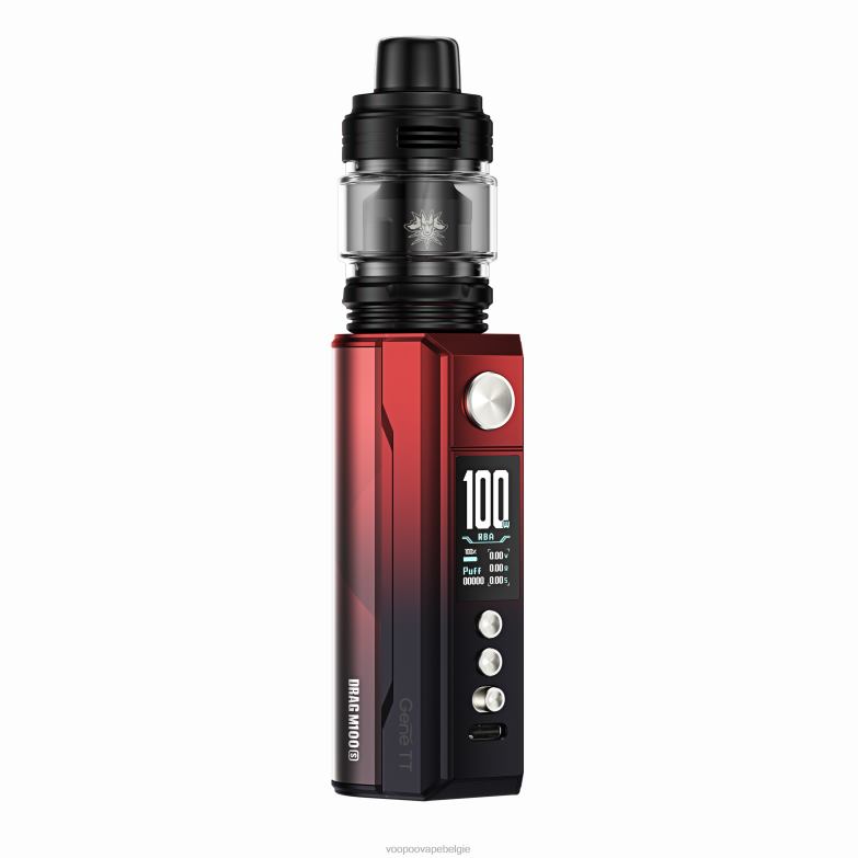 VOOPOO DRAG M100S mod-apparaat rood Zwart 4N28V276 VOOPOO Vape Handleiding