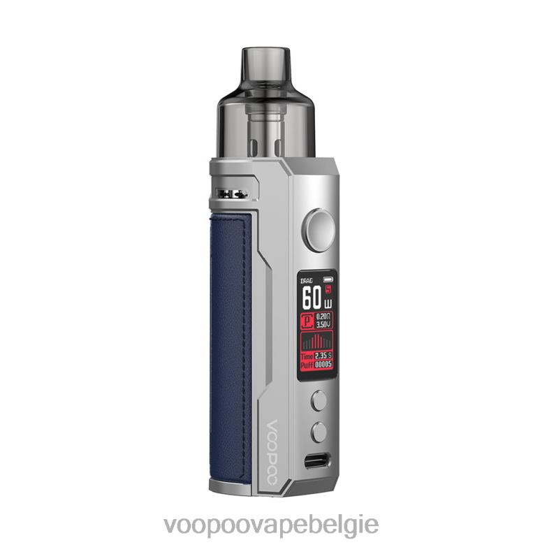 VOOPOO DRAG S pod-mod-kit zilver blauw 4N28V203 VOOPOO Vape Brussel