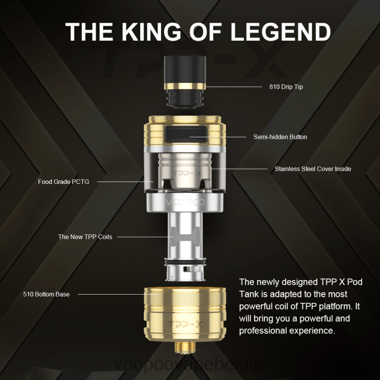 VOOPOO TPP X pod-tank regenboog 4N28V514 VOOPOO Vape Kopen