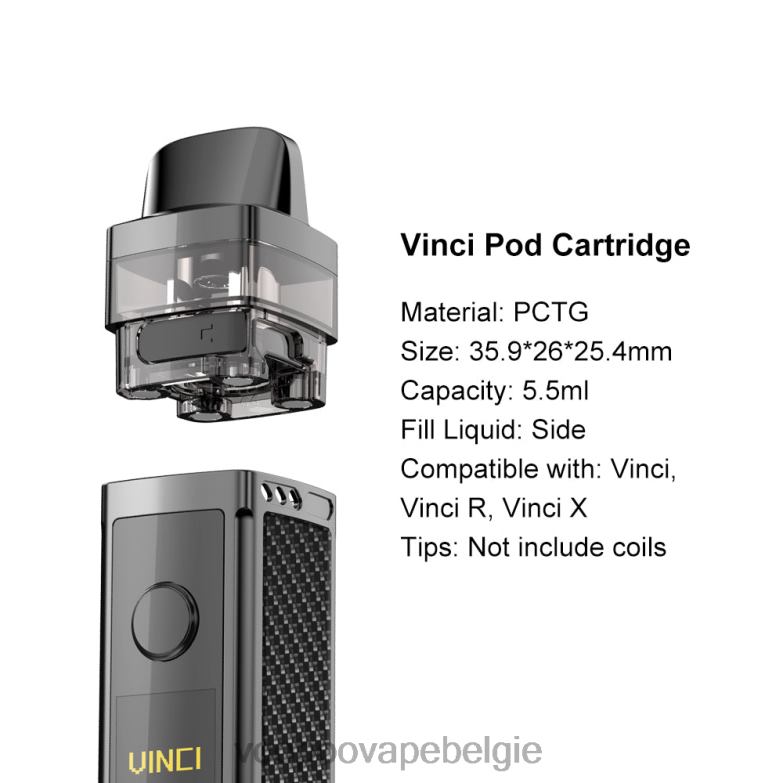 VOOPOO VINCI REPLACEMENT POD (2 stuks) zwart 4N28V554 VOOPOO Vape Kopen